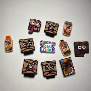 11 Pieces Of Croc Charms - Cinnamon Toast Crunch Crocs Charms